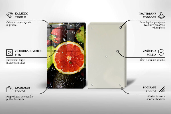 De vidrio templado Frutas y vegetales