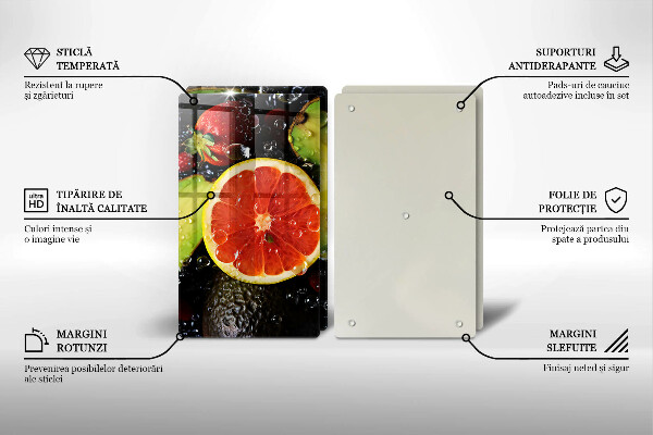 De vidrio templado Frutas y vegetales