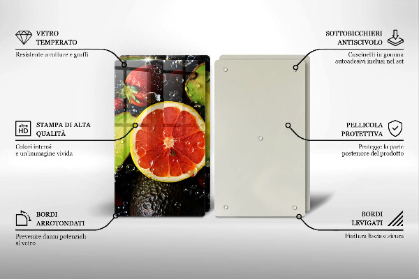 De vidrio templado Frutas y vegetales
