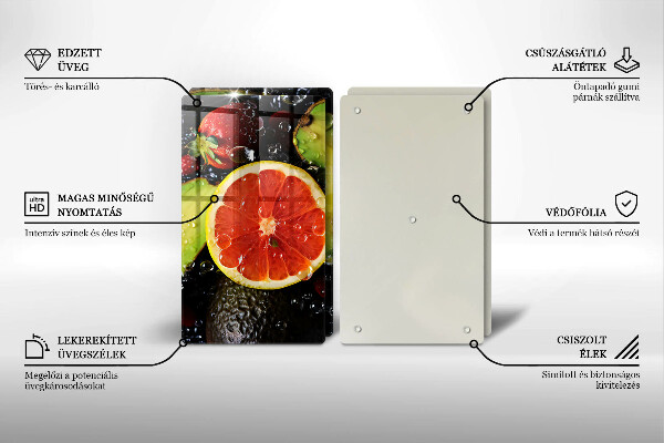De vidrio templado Frutas y vegetales