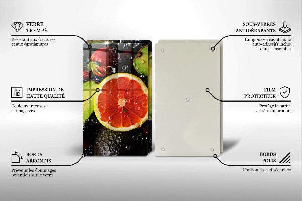 De vidrio templado Frutas y vegetales