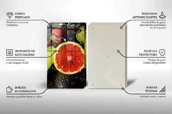 De vidrio templado Frutas y vegetales