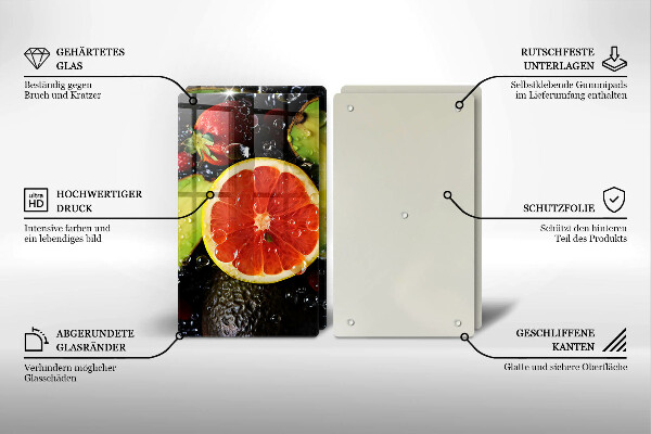 De vidrio templado Frutas y vegetales