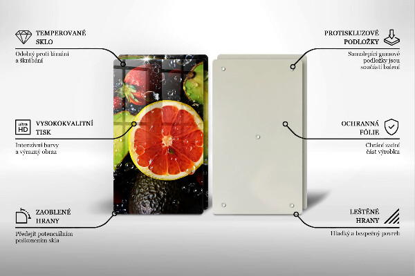 De vidrio templado Frutas y vegetales