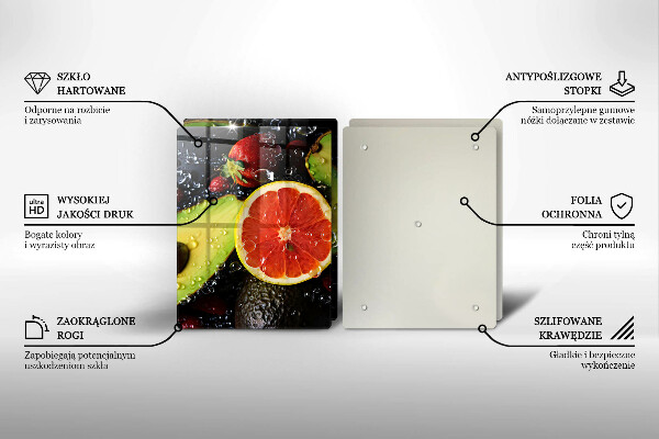 De vidrio templado Frutas y vegetales