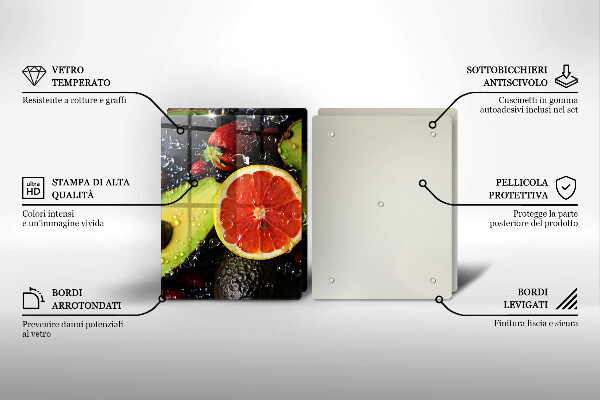De vidrio templado Frutas y vegetales