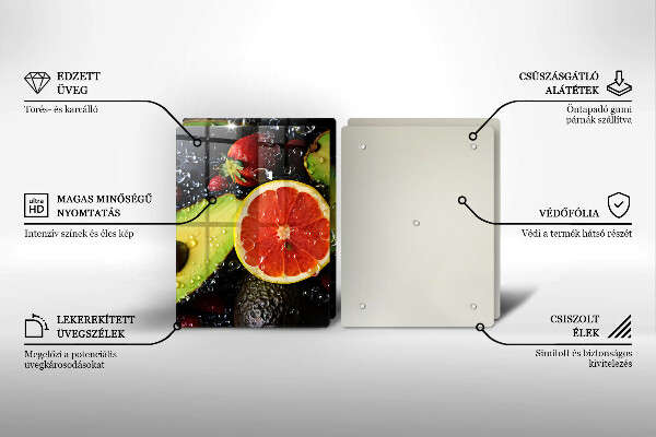 De vidrio templado Frutas y vegetales