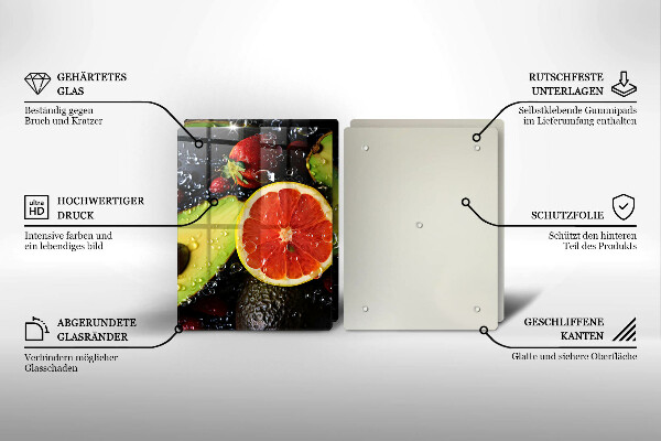 De vidrio templado Frutas y vegetales