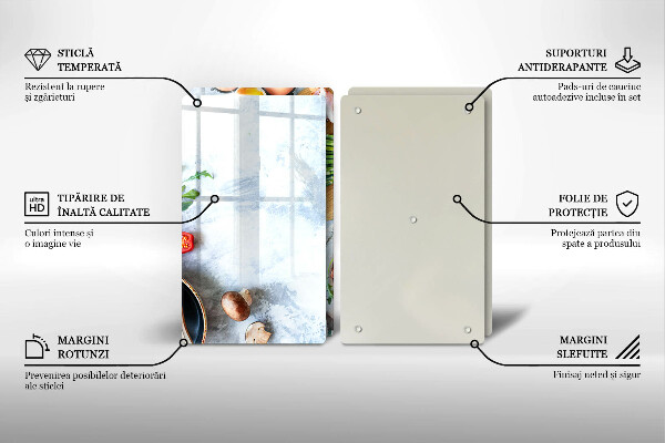 De vidrio templado Ingredientes en la cocina