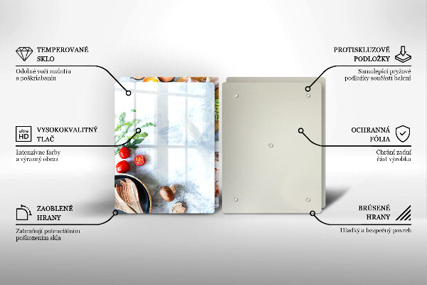 De vidrio templado Ingredientes en la cocina