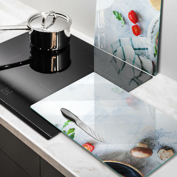 De vidrio templado Ingredientes en la cocina