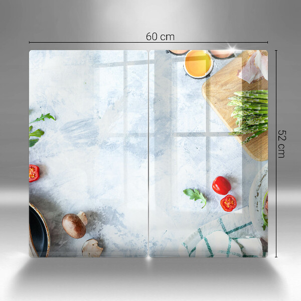 De vidrio templado Ingredientes en la cocina