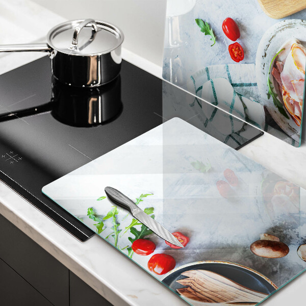 De vidrio templado Ingredientes en la cocina