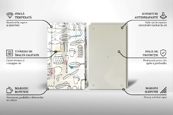 De vidrio templado Accesorios de cocina