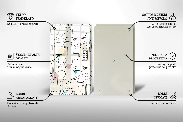 De vidrio templado Accesorios de cocina