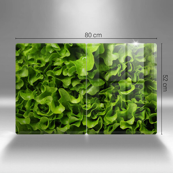 De vidrio templado Hojas de lechuga verde
