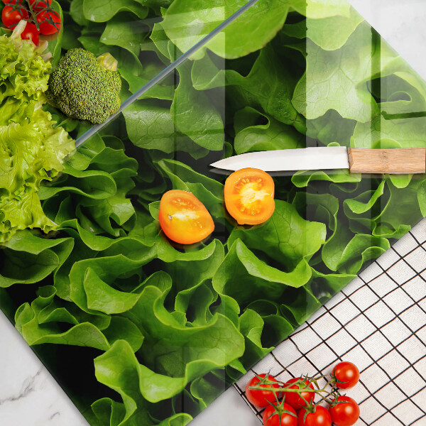 De vidrio templado Hojas de lechuga verde