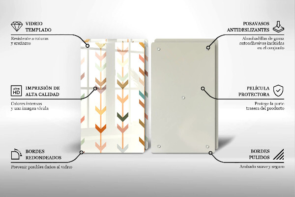 De vidrio templado Elementos geométricos