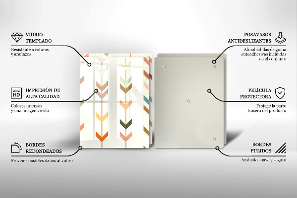 De vidrio templado Elementos geométricos