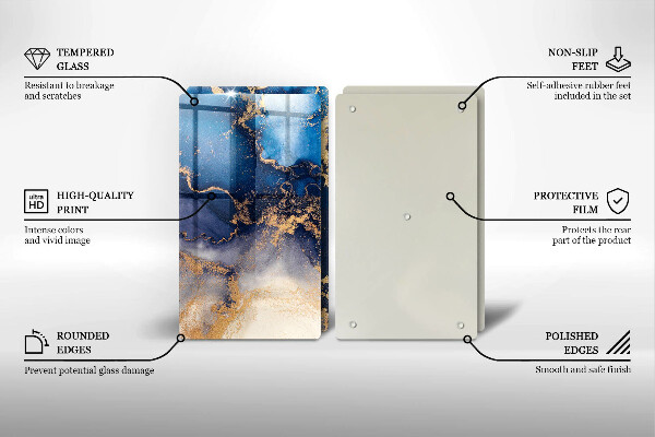 De vidrio templado Abstracción de mármol