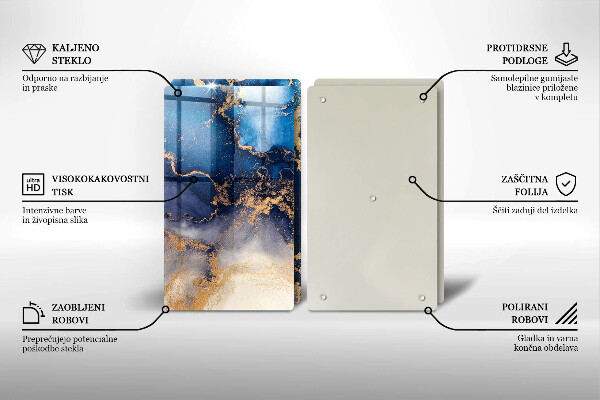 De vidrio templado Abstracción de mármol