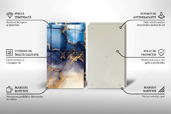 De vidrio templado Abstracción de mármol
