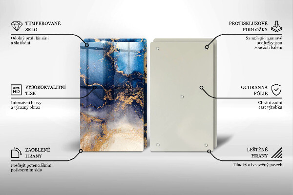 De vidrio templado Abstracción de mármol