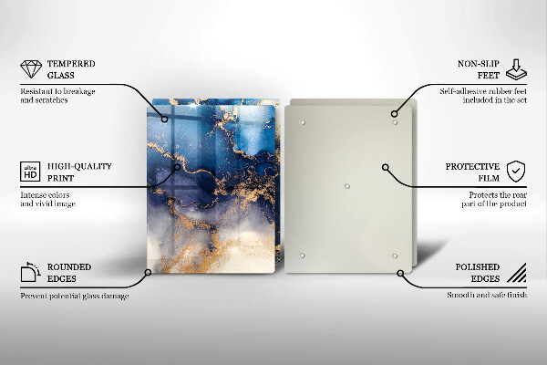 De vidrio templado Abstracción de mármol