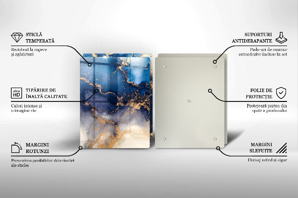 De vidrio templado Abstracción de mármol