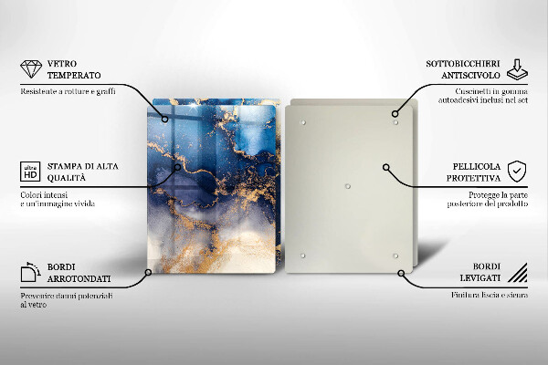 De vidrio templado Abstracción de mármol
