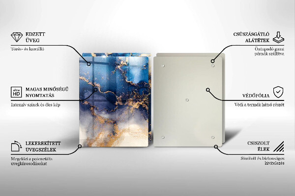 De vidrio templado Abstracción de mármol