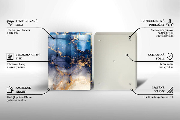 De vidrio templado Abstracción de mármol