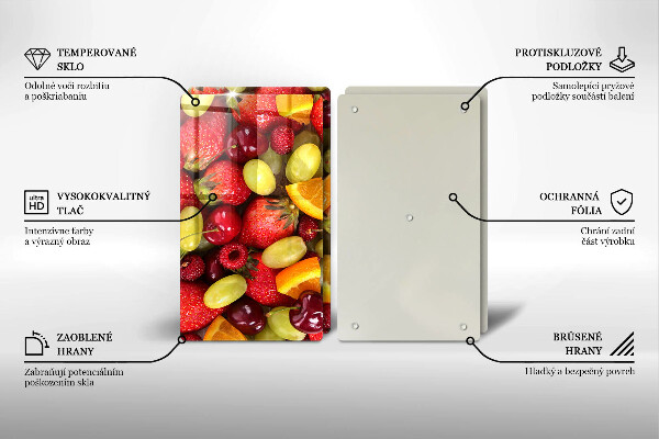 De vidrio templado Frutas de verano