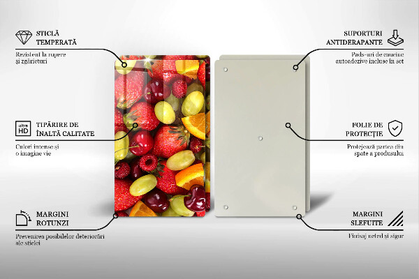 De vidrio templado Frutas de verano