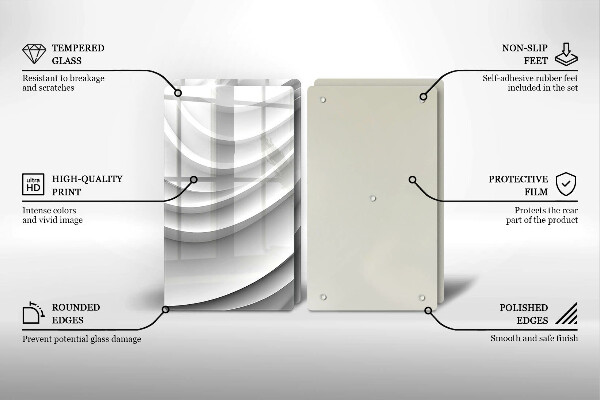 De vidrio templado Líneas geométricas
