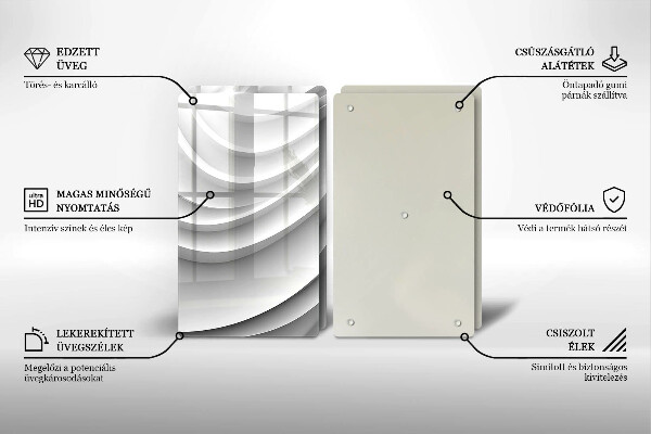 De vidrio templado Líneas geométricas