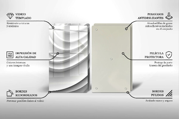 De vidrio templado Líneas geométricas