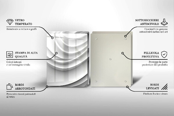 De vidrio templado Líneas geométricas
