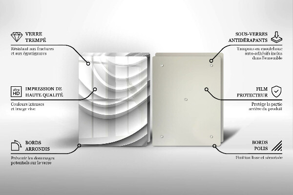 De vidrio templado Líneas geométricas