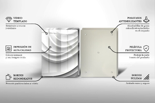 De vidrio templado Líneas geométricas
