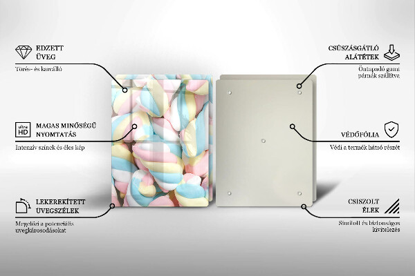 De vidrio templado Malvaviscos coloridos