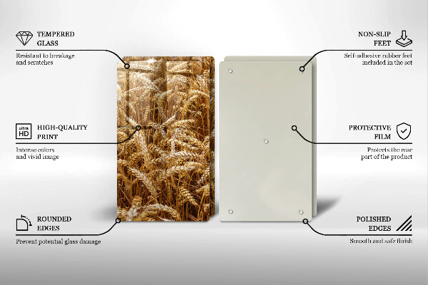 De vidrio templado Campo de grano