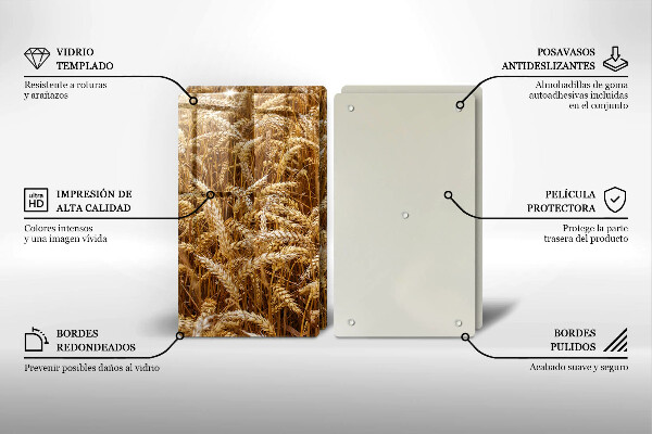 De vidrio templado Campo de grano