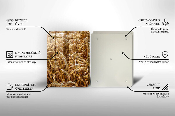 De vidrio templado Campo de grano