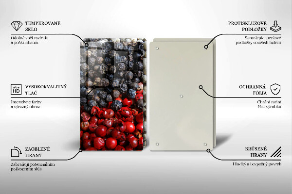 De vidrio templado Pimienta negra