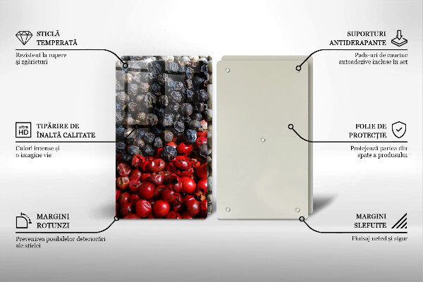 De vidrio templado Pimienta negra