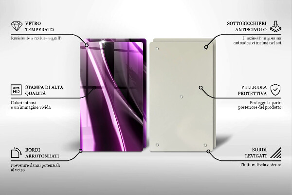 De vidrio templado Abstracción púrpura