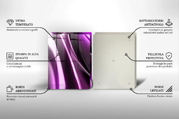 De vidrio templado Abstracción púrpura