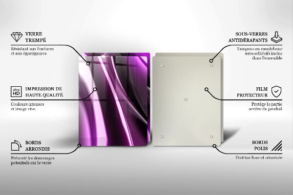 De vidrio templado Abstracción púrpura