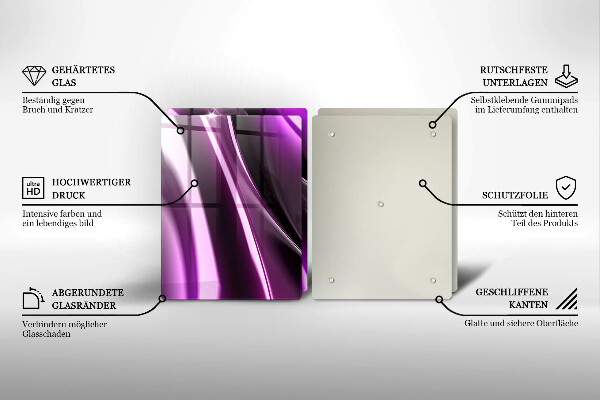 De vidrio templado Abstracción púrpura